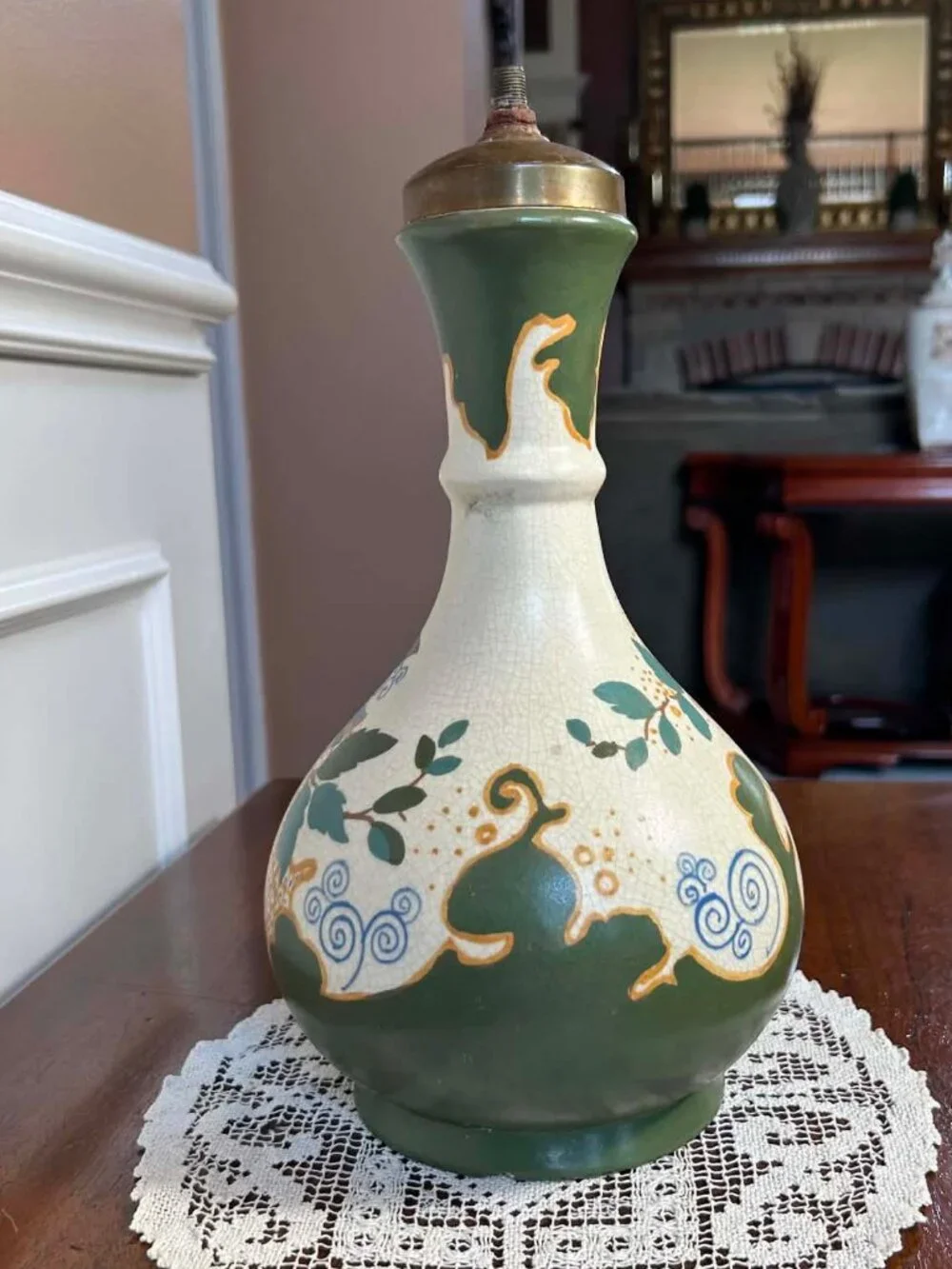 Vintage 1920s Dutch Art Pottery Lamp Base - Arnhemsche Fayence